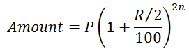 Half-yearly Compounding Formula