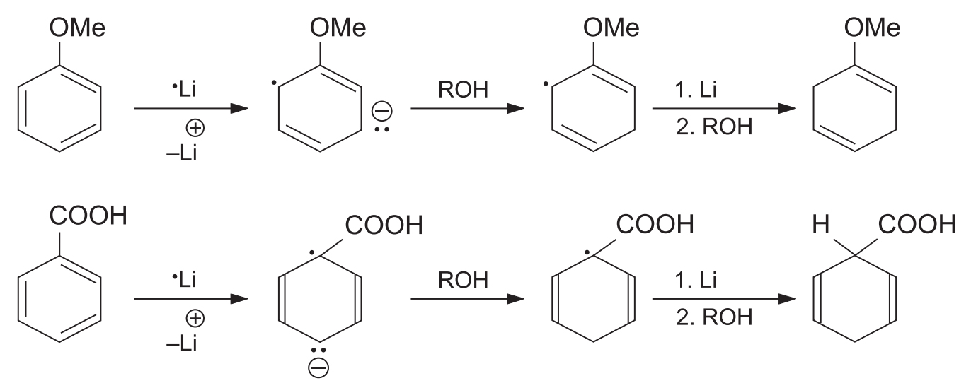 Electron Density in Birch Reduction